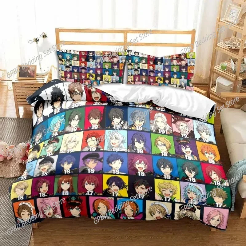 New Anime Rock Band Ensemble Stars All Season Twin Bedding Set Comforter Set Bed Duvet Cover Double King Comforter Cover