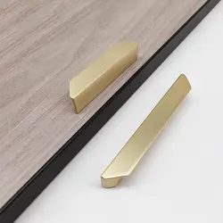 Brushed Brass Cabinet Knobs and Handles Wardrobe Dresser Pulls Kitchen Cupboard Door Knobs Modern Furniture  Hardware 32mm/64mm