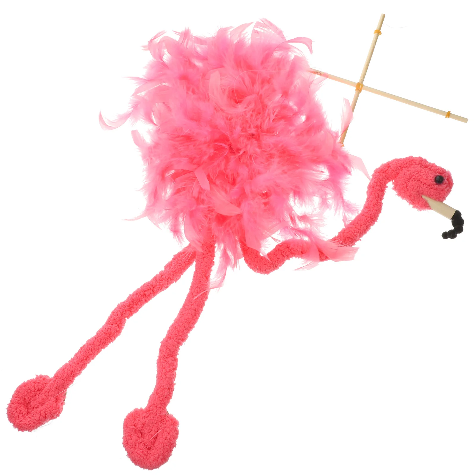 Juguetes de marionetas de animales de peluche con flamenco de cuerda de felpa, marionetas interesantes, marionetas divertidas únicas