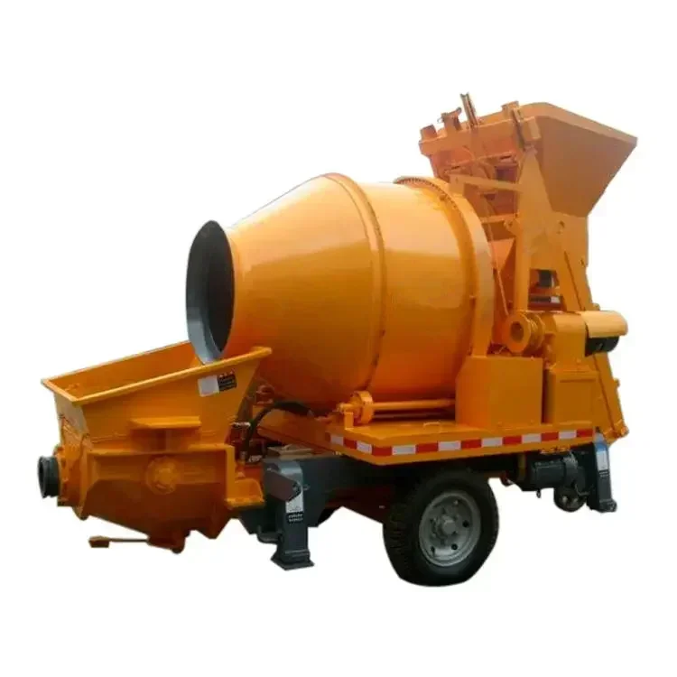Cement Concrete Mixer Pump Trailer Hydraulic Portable Concrete Mixer And Pump Concrete Mixer With Pump For Building Use