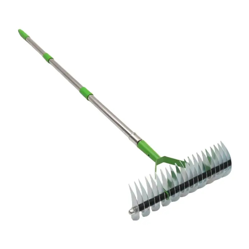 B62B-Thatch Rakes, Lawn Thatch Rakes, Weeder Rakes, Multipurpose Lawn Grooming Rakes For Cleaning Dead Grass, Durable With Handl