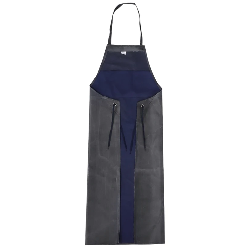 Heavy Duty Waterproof Rubber Vinyl Apron Industrial PVC Aprons Adjustable Rubber Butcher Apron For Men