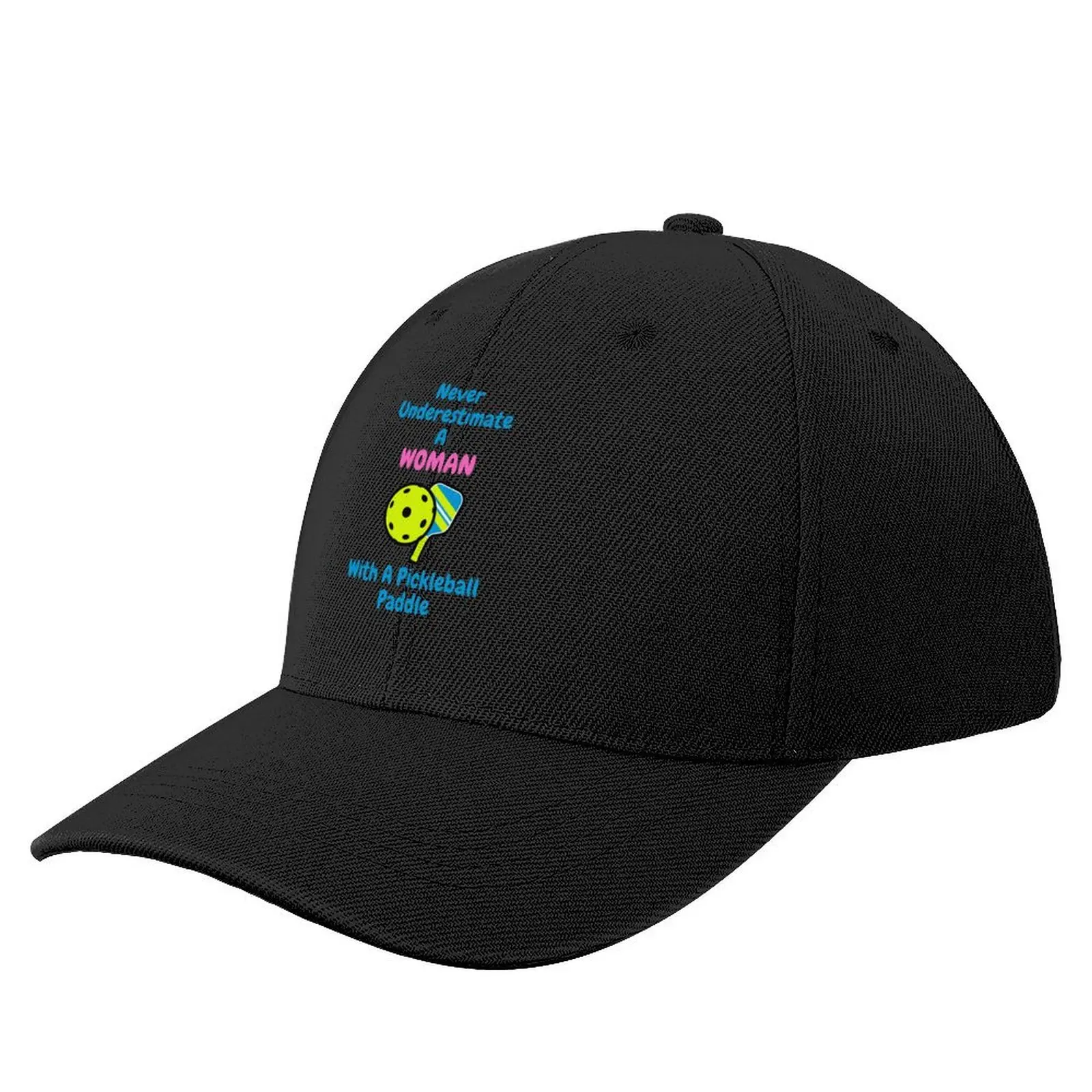 Never Underestimate A Woman With A Pickleball Paddle - Funny Pickleball Baseball Cap Hip Hop Golf Wear Men Women's