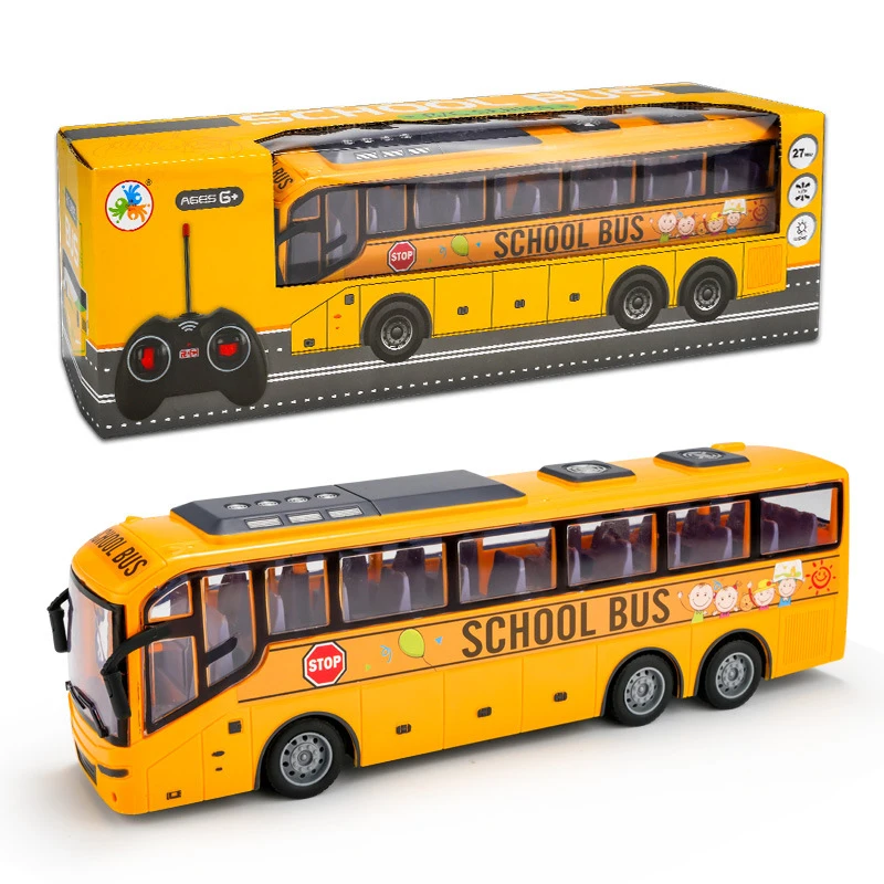 Electric Remote Control 4 Channel 2.4G Bus City Express High Speed One Key Start Function Bus with Realistic Sound And Light