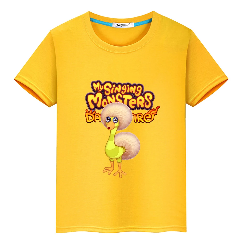 

My Singing Monsters Kawaii Cartoon T-shirt Children Baby 100% Cotton Tee-shirt Short Sleeve O-neck Soft Tshirts Cute Graphic Tee