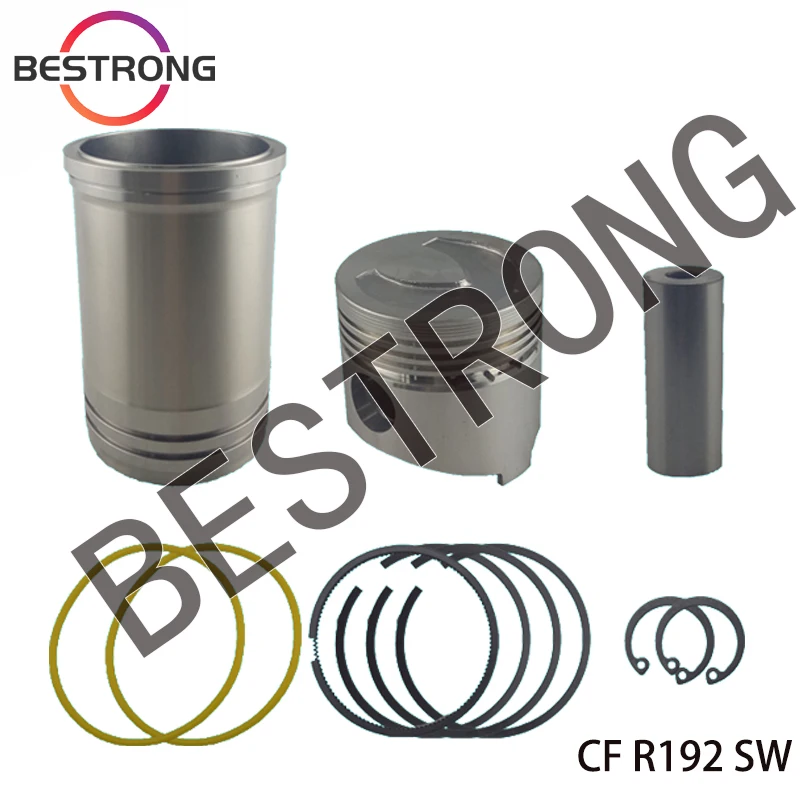 Overhaul Piston and Cylinder Liner Kit  For CF R185 ZR185 R190 ZR190 R192 ZR192 CFZ195 R195 Diesel Engine Spare Parts