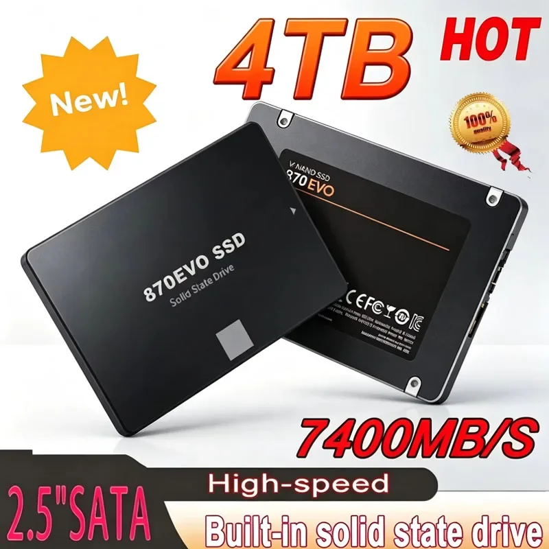 4TB Solid State Disk SSD 870 Internal Solid State Hard Drive SATA3 2.5 Inch Fast Read Write For Laptop Microcomputer Desktop PC