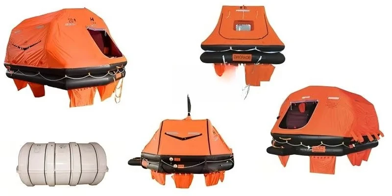 MATCHAU Y Type Throw Over Inflatable Life Raft SOLAS a & B Pack Self-Righting Marine Life Saving Equipment
