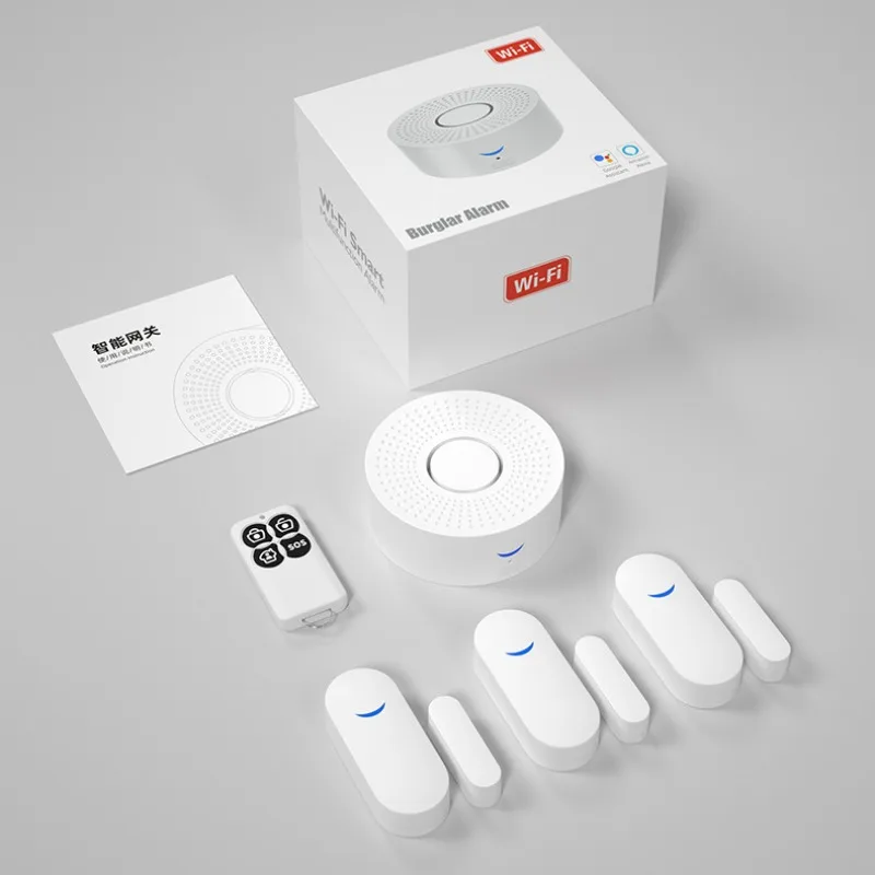 Tuya WiFi نظام إنذار المنزل الذكي 433MHz إنذار ضد السرقة صفارة الإنذار الحياة الذكية App التحكم نظام إنذار المنزل اللاسلكي أطقم