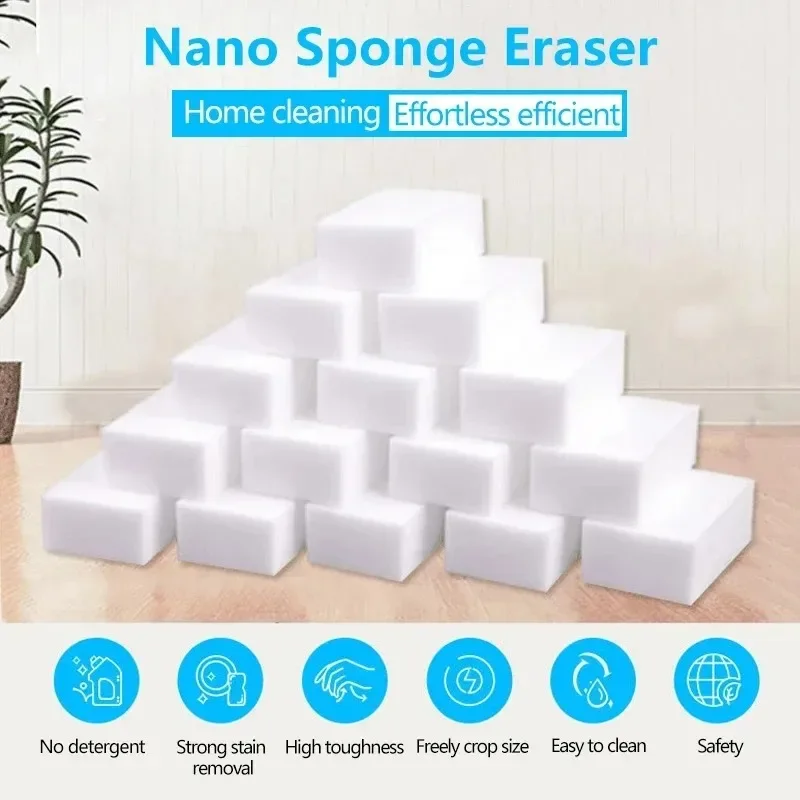 Bathroom Kitchen Cleaning Sponge for Dish Wash Bathroom Cleaning Tools 10*6*2cm Magic Sponge Eraser Melamine Sponge Cleaner