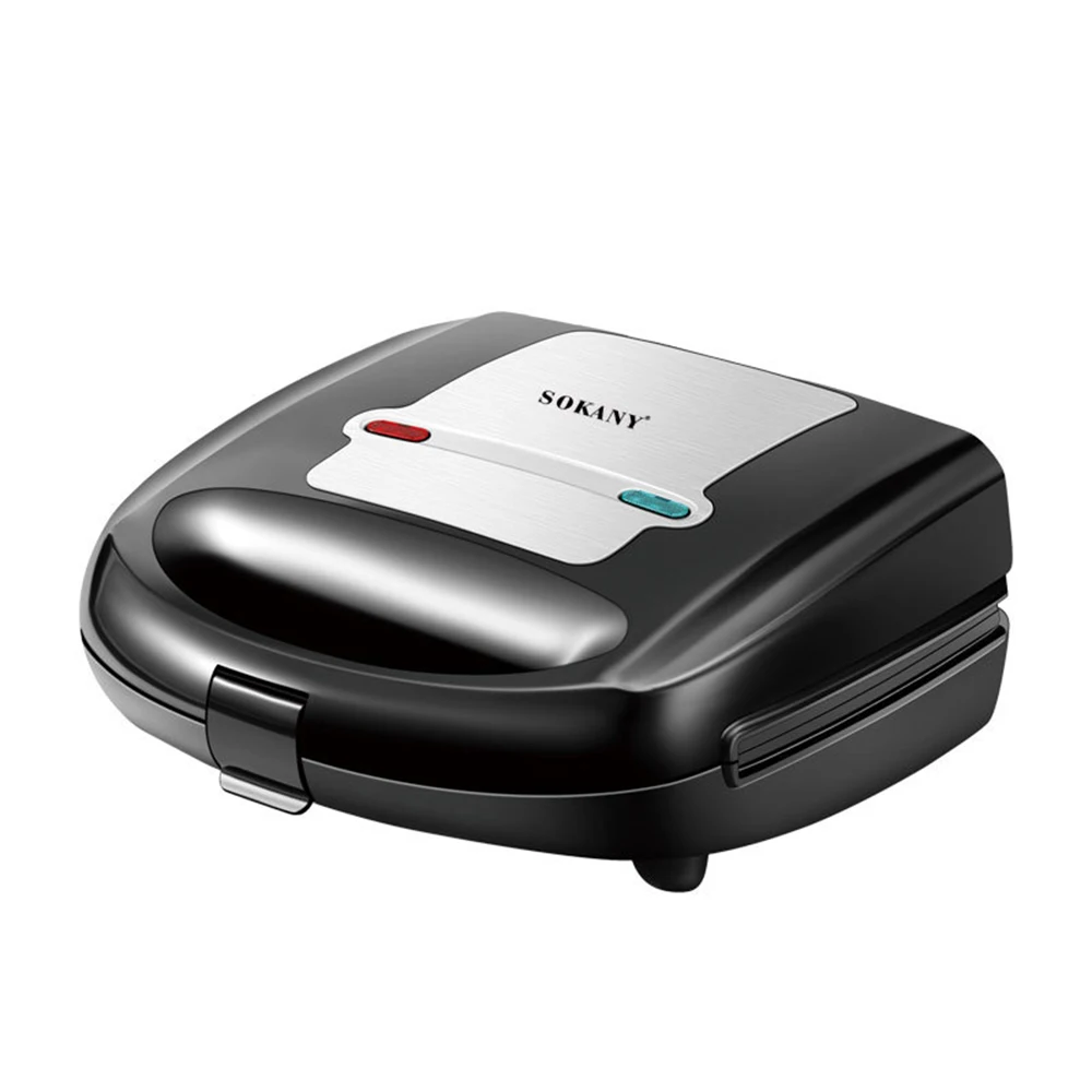 ماكينة صنع الإفطار المنزلية متعددة الوظائف 8 في 1 من الفولاذ المقاوم للصدأ صينية غير لاصقة مع لوحة قابلة للفصل صانعة الوافل على شكل كعكة وجوز الدونات