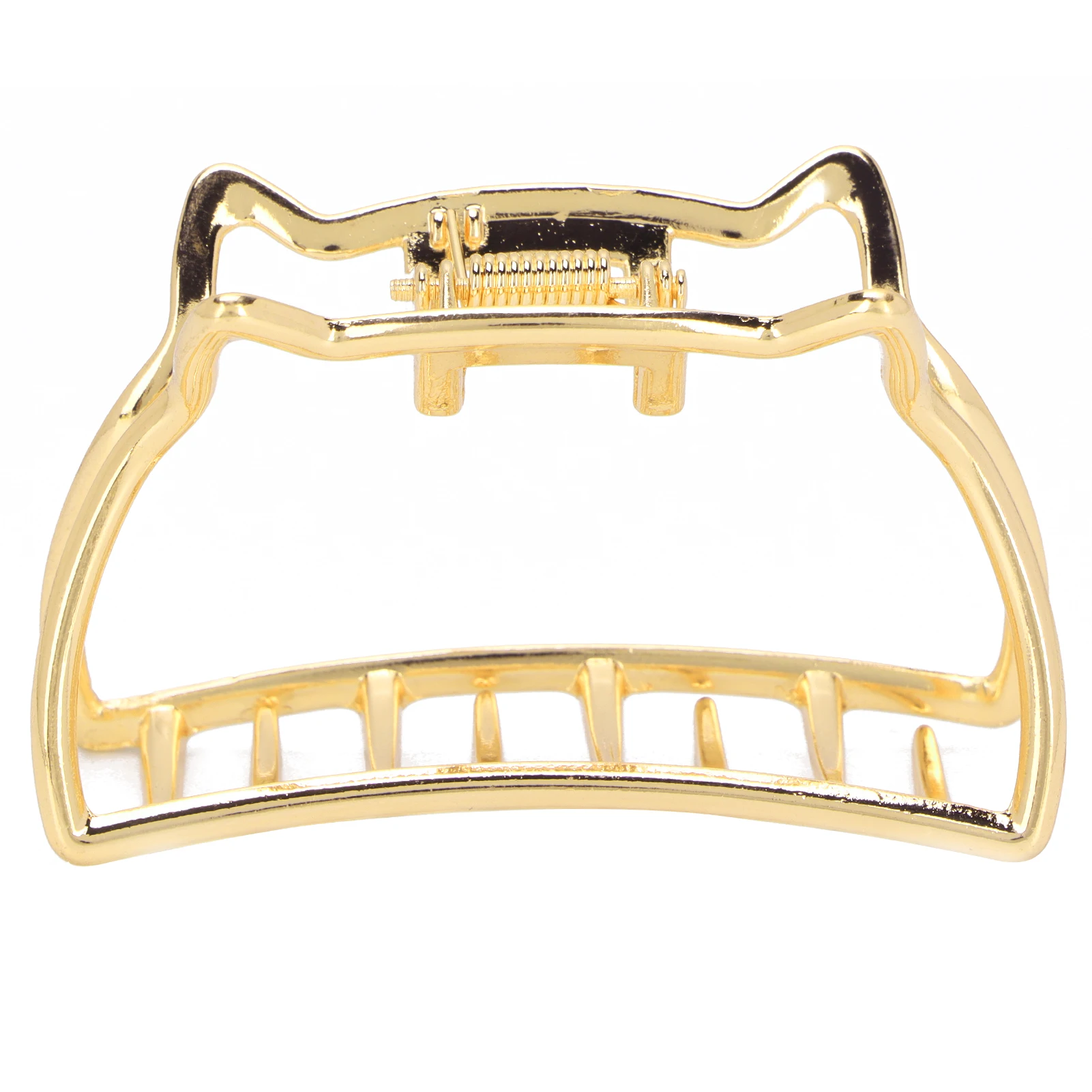 Hair Claw Clips Metal Strong Hold NonSlip Cat Shape Jaw Clips Hair Holder for Women(Golden )