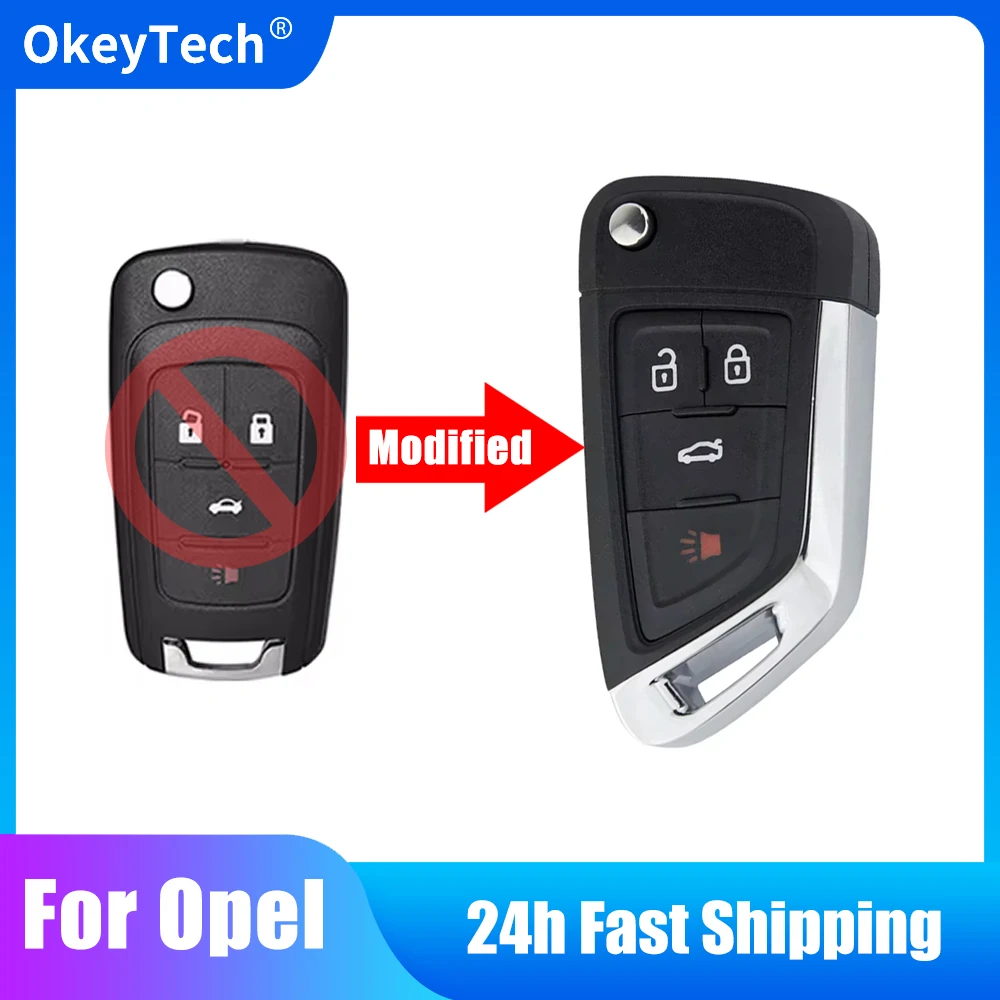 

OkeyTech Modified Remote Key Shell Case Fob For Chevrolet Cruze Epica Lova Camaro Vauxhall Insignia Astra For Opel For Buick