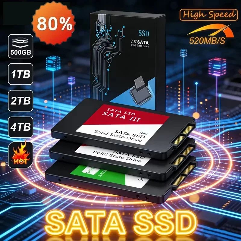 4TB 솔리드 스테이트 디스크 SSD 고속 500G 1TB 2TB 내장 HDD 하드 드라이브 SATA3 2.5인치 노트북 마이크로컴퓨터 데스크탑용