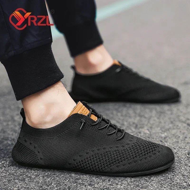 

YRZL Mesh Loafers Men Driving Moccasins Thin Bottom Flats Walking Shoes Breathable Non Slip Casual Loafers Summer Mens Shoes