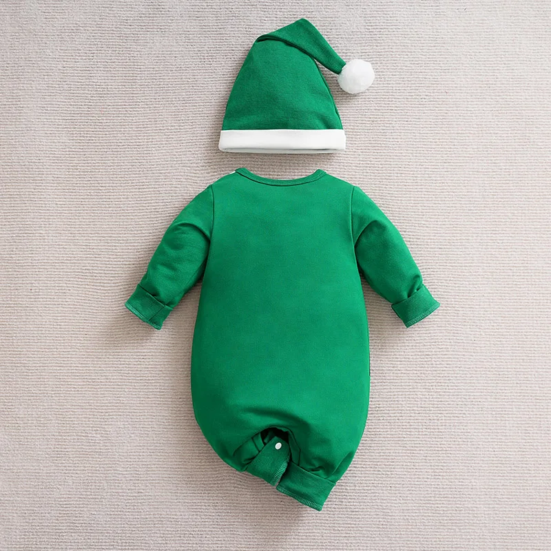 Christmas Gingerbread Man Newborn Clothes Comfortable And Soft 0-18 Boys And Girls Spring And Autumn Long Sleeved Baby Jumpsuit