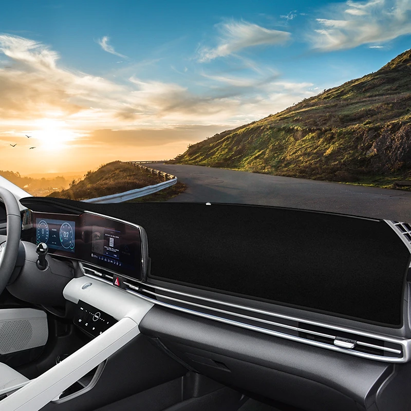 لشركة هيونداي إلنترا CN7 2021 2022 2023 2024 لوحة سيارة الشمس الظل غطاء أداة مكتب سجادة ضد الإنزلاق الملحقات #6