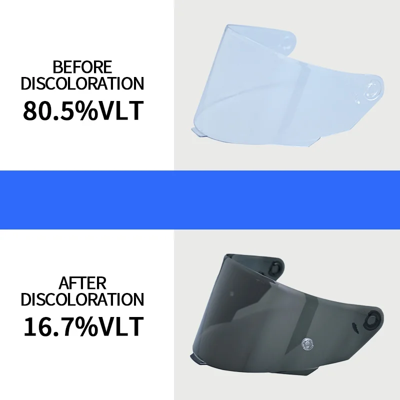 Photochromic Visor Lenses for KYT TT COURSE Motorcycle Helmet Shield Windshield Sunscreen TTC Helmets Accessories High Strength