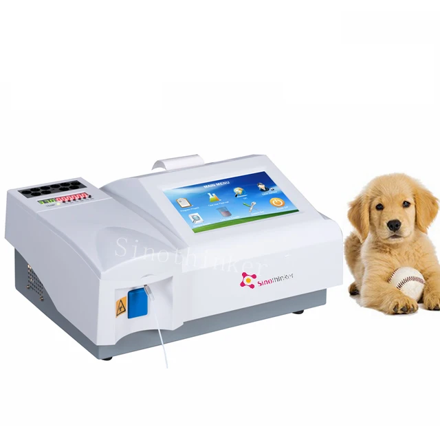 Semi Automatic Touch Screen Russian Language Chemistry Analyzer for Blood Testing in Dogs Cats Rabbits Veterinary Clinical Instr