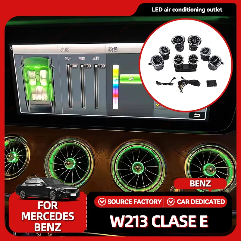 

Interior Mouldings 64 Colors LED Air Vents For Mercedes Benz W213 E-Class E Coupe W238 E43 E53 3D Rotating Tweeter Speaker Inter