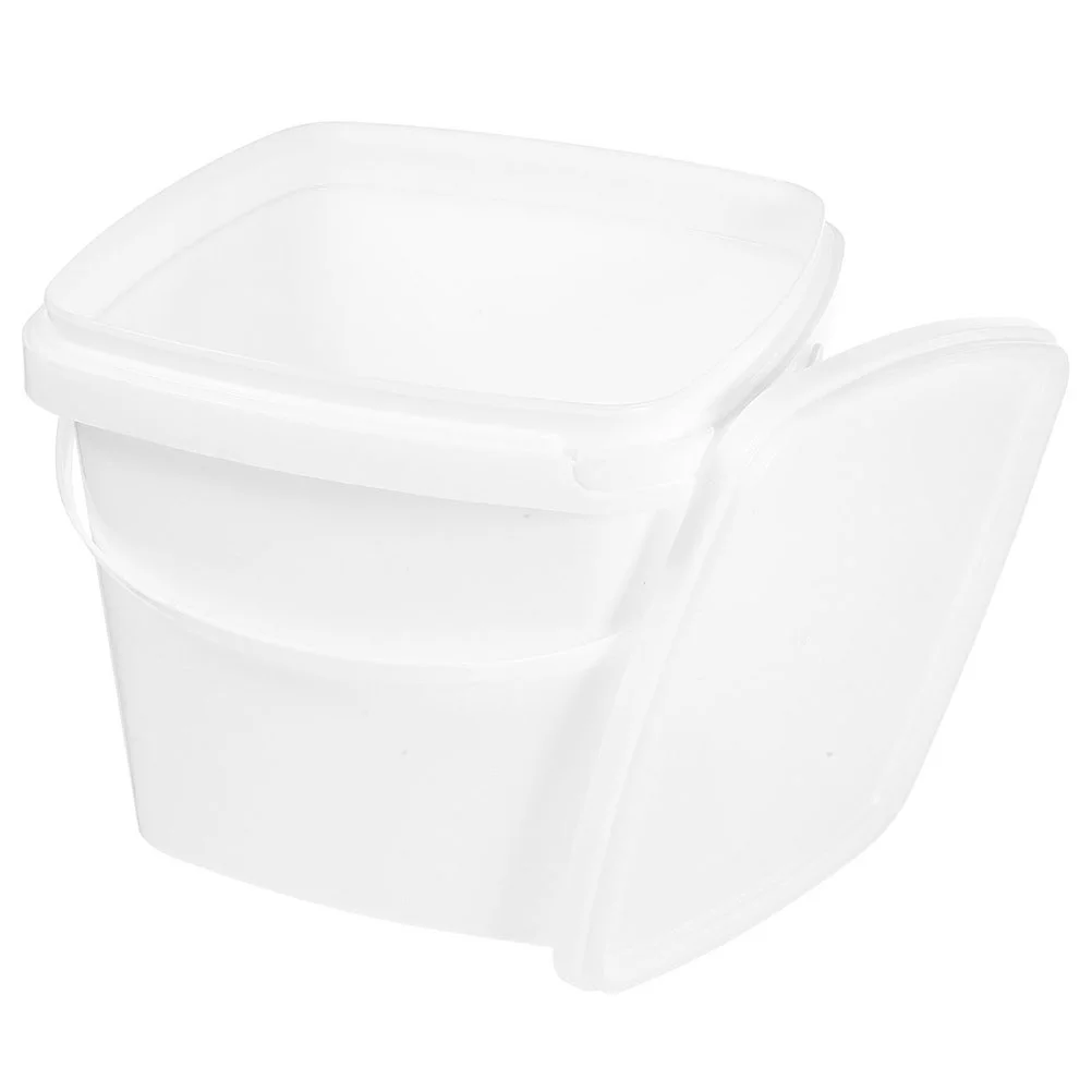 Plastic Barrel Bucket With Handle Cleaning Buckets Small Water Empty Veggie Tray Lid