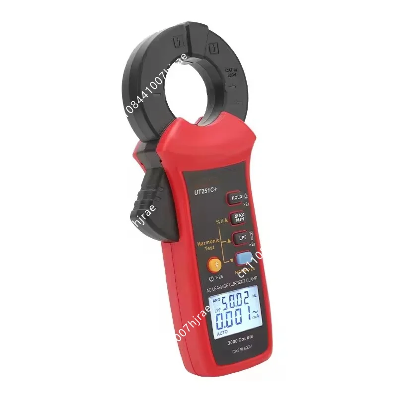 Digital AC Leakage Current Clamp Tester UT251C+60A True RMS Peak Hold CE/RoHS Certified Clamp MeterSupportHarmonicDetection 1-20