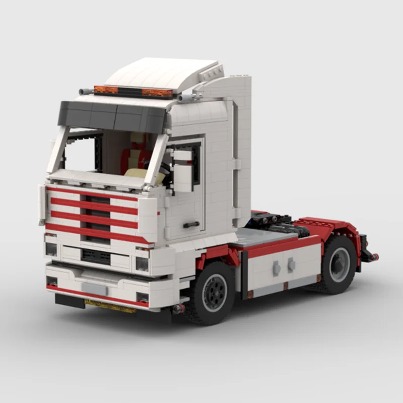 

MOC RC Scania 500, инженерный контейнерный грузовик, трактор, прицеп, модель тяжелого грузовика, детский набор игрушек, технологические строительные блоки