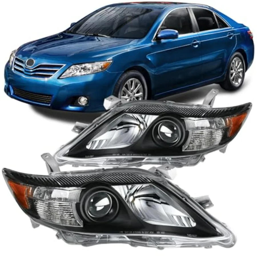 

Пара фар в сборе для Camry SE LE XLE Hybrid Sedan 2010 2011, запасные фары со стороны водителя и пассажира, матовый черный