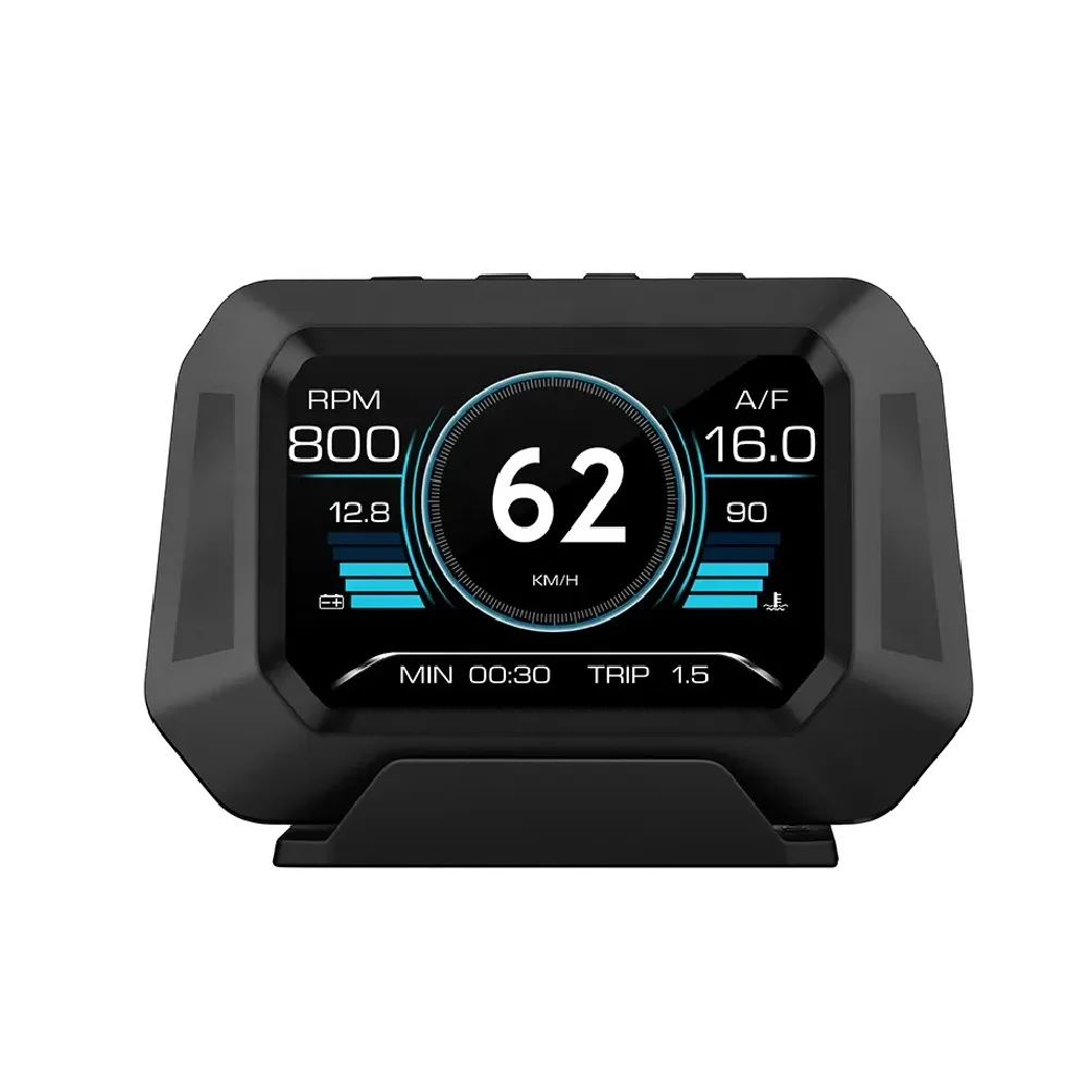 Smart Gauge OBD2+GPS Head up Display 12 Languages Speedometer with Slope Meter Turbo Boost HUD