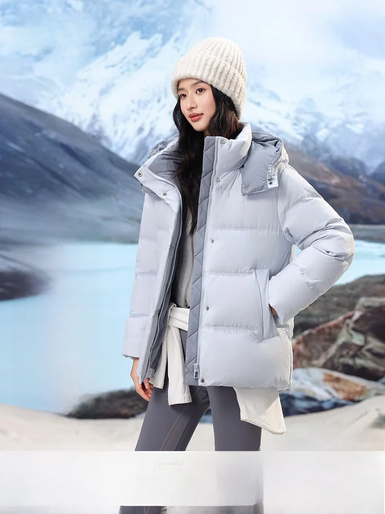 

Warmth Short Basic Women's Puffer Jacket Snow Flying 2026 Summer New Style Polyester Fiber 90% Duck down Outdoor Regular Fit