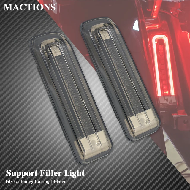 Motocyklowe światła wypełniające tylny błotnik LED Lampy boczne kierunkowskazów Hamulec do Harley Touring Road King FLHR FLHT FLTRX 14-UP