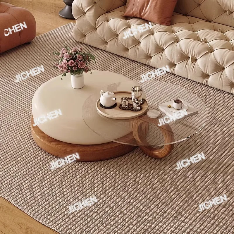 

ZH End Table Design European Transparent Nesting Nordic Side Table White Designer Unique Stolik Kawowy Furniture