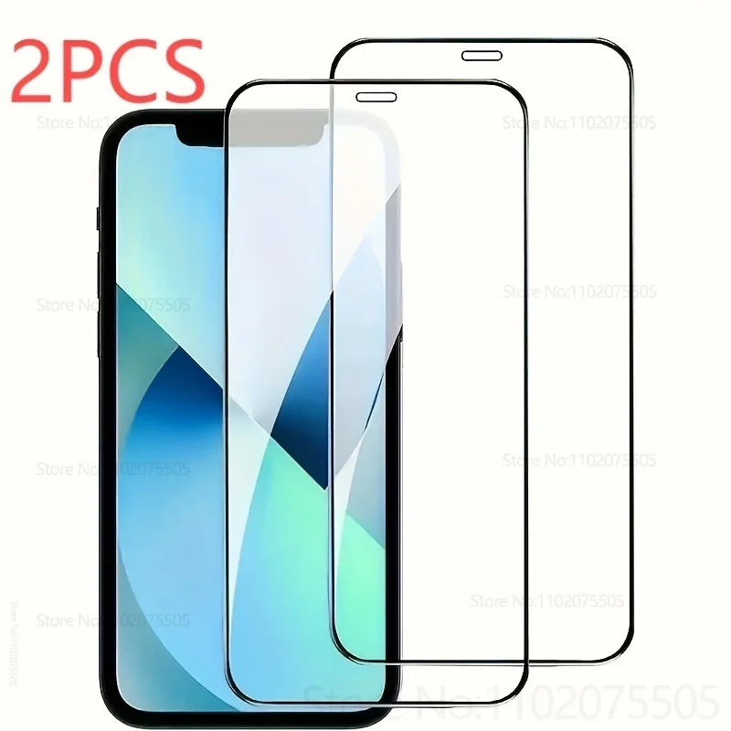 

2Pcs Tempered Glass Screen Protector for IPhone 13 Promax 13Mini 11 Promax 12 Promax 6 8 7 Plus Glossy Finish,Scratch-Resistant