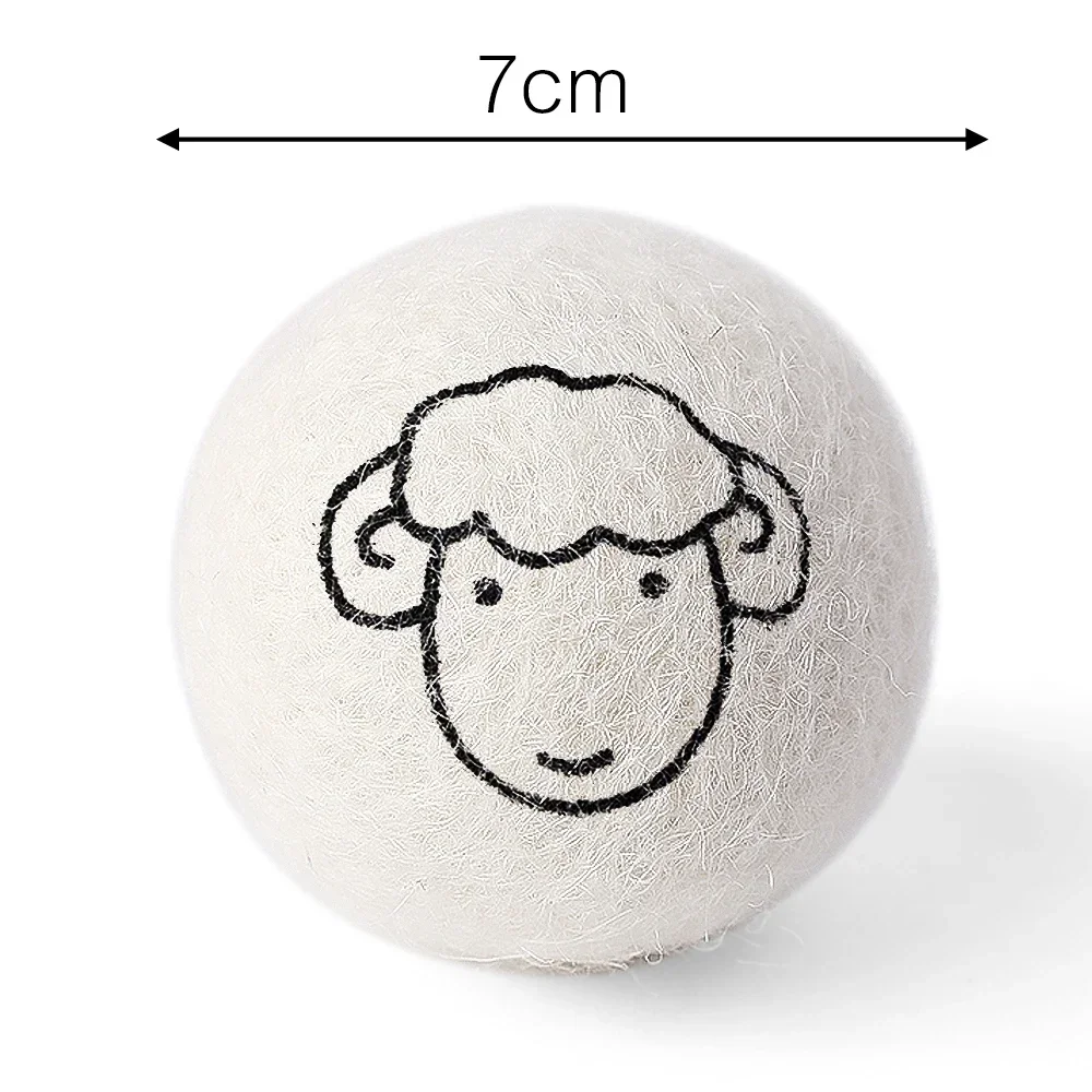 3/6 Stück Wiederverwendbare Woll-Trocknerbälle, Wäschedecker-Weichspüler, Fleece-Trocknerball-Set für Zuhause, Wäschetrockner, Waschmaschine – Detail 17