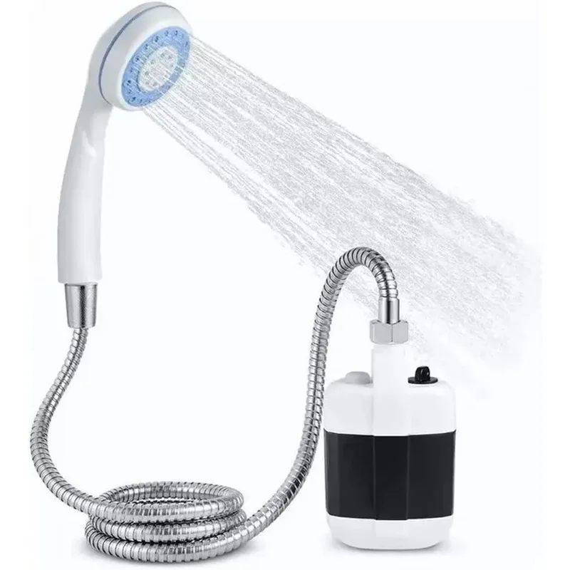 Portable Camping Shower Outdoor USB Rechargeable Electric Shower Pump for Camping Car Washing Gardening Pet Cleaning Hiking