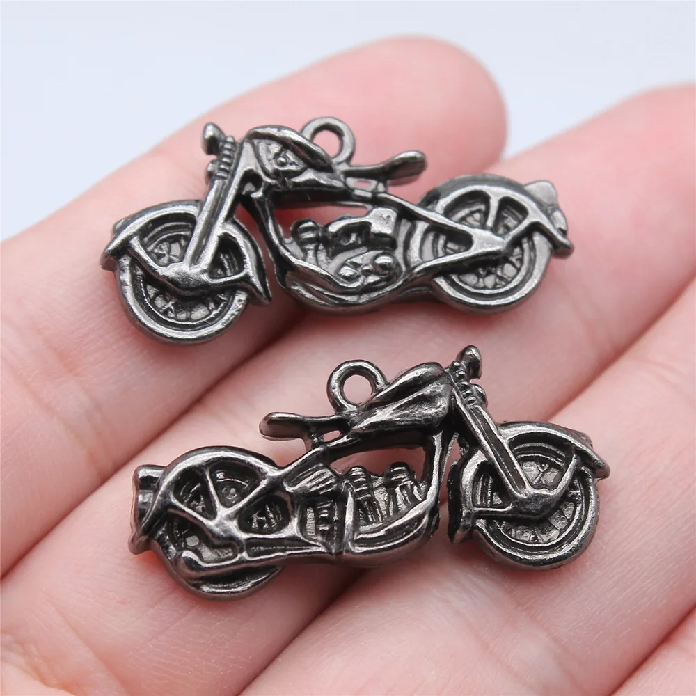 5pcs 34x16*8mm Charms Motorcycle Scooter Autocycle Pendants Antique Jewelry Making DIY Handmade Craft