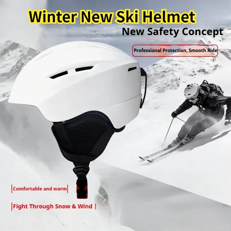 

Adult Universal Winter Ski Helmet One-piece Design Outdoor Sports Safety Helmet For Skiing Snowboarding Skating