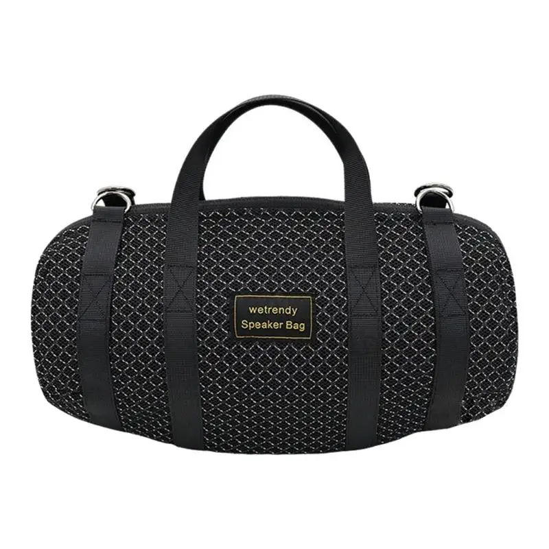 96BA Tragbare Lautsprecher-Reisetasche mit Tragegriff, abnehmbarer Schultertragetasche und schwarzem Aufbewahrungsdesign für – Detail 8