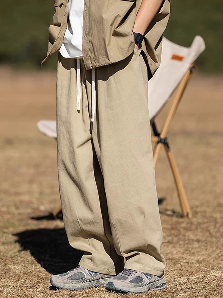 فضفاض مستقيم الساق سراويل تقليدية رجالية الخريف جديد Sle الأمريكية الرجعية الرياضة عمال بنطلون Faionable الشباب الترفيه السراويل