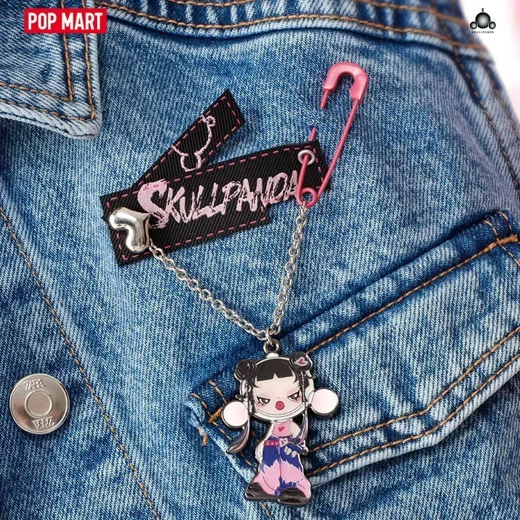

POP MART SKULLPANDA CHEERS TO MYSELF Series Badge Ornament Genuine Blind Box Mystery Box Toys Doll Cute Anime Figure Desktop