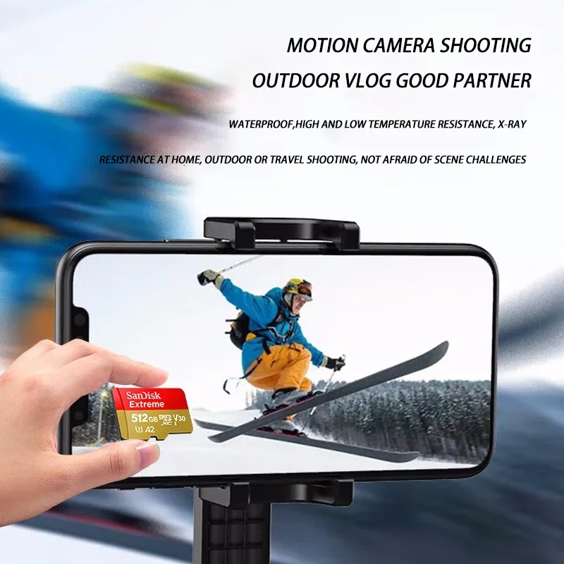 بطاقة Micro SD الأصلية 4K 5K UHD بطاقة فلاش عبر الفيديو سرعة فائقة تصل إلى 190 ميجابايت/ثانية C10 U3 V30 A2 UHS-I بطاقة ذاكرة microSDXC TF