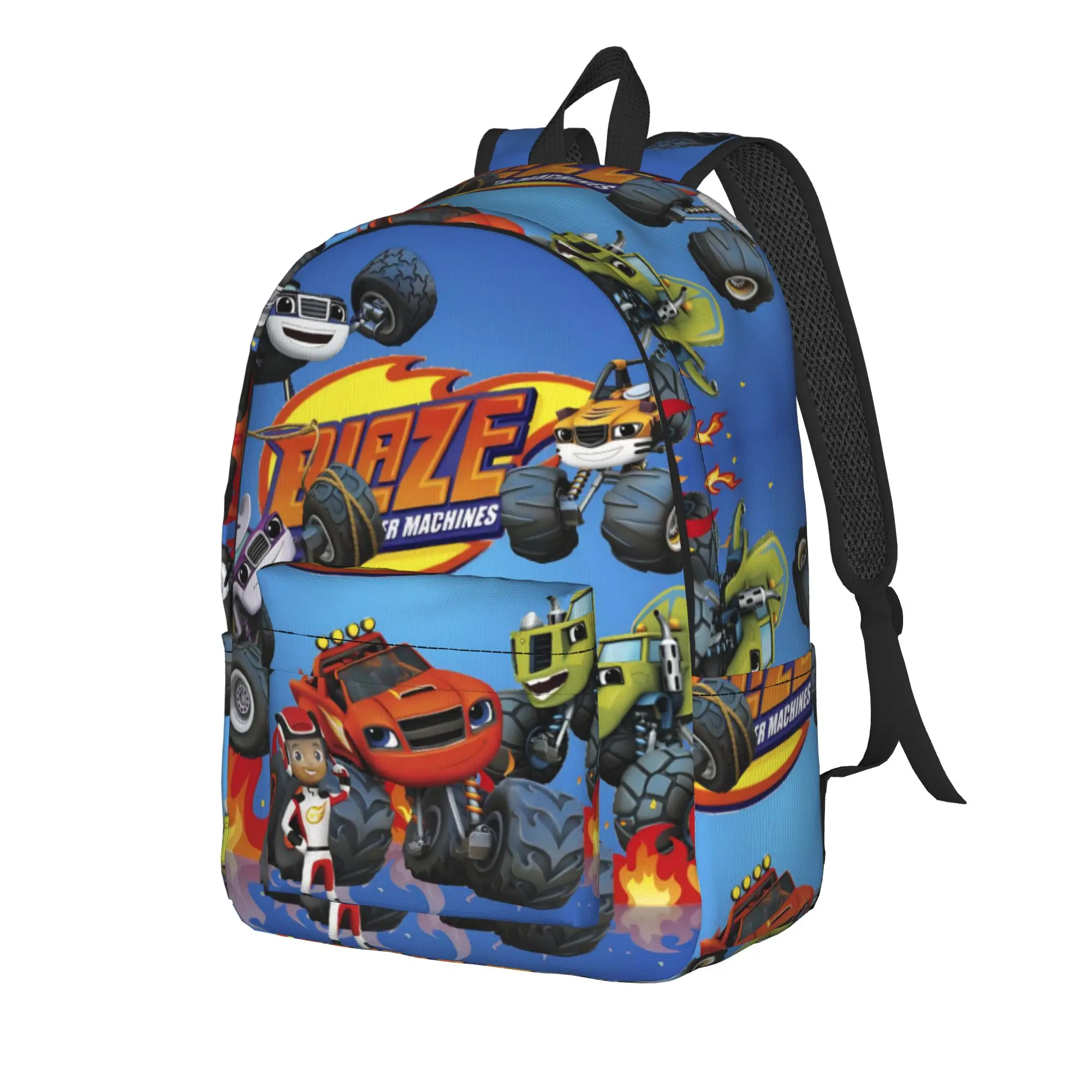 Blaze and the Monster Machines Backpack for Men Women Cool Student Business Daypack  College Canvas Bags with Pocket