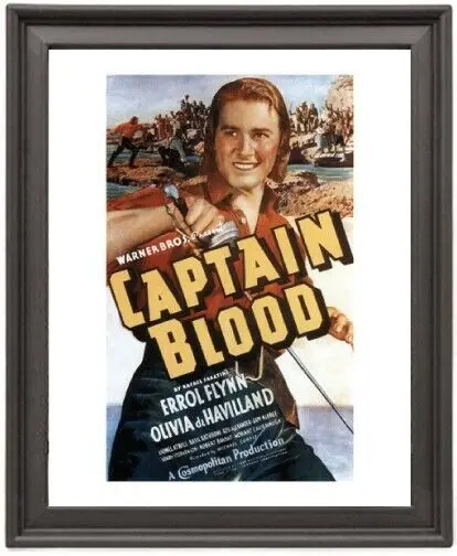 Framed Poster Captain Blood 1 Picture Frame 16x12 inches Photo Paper Print