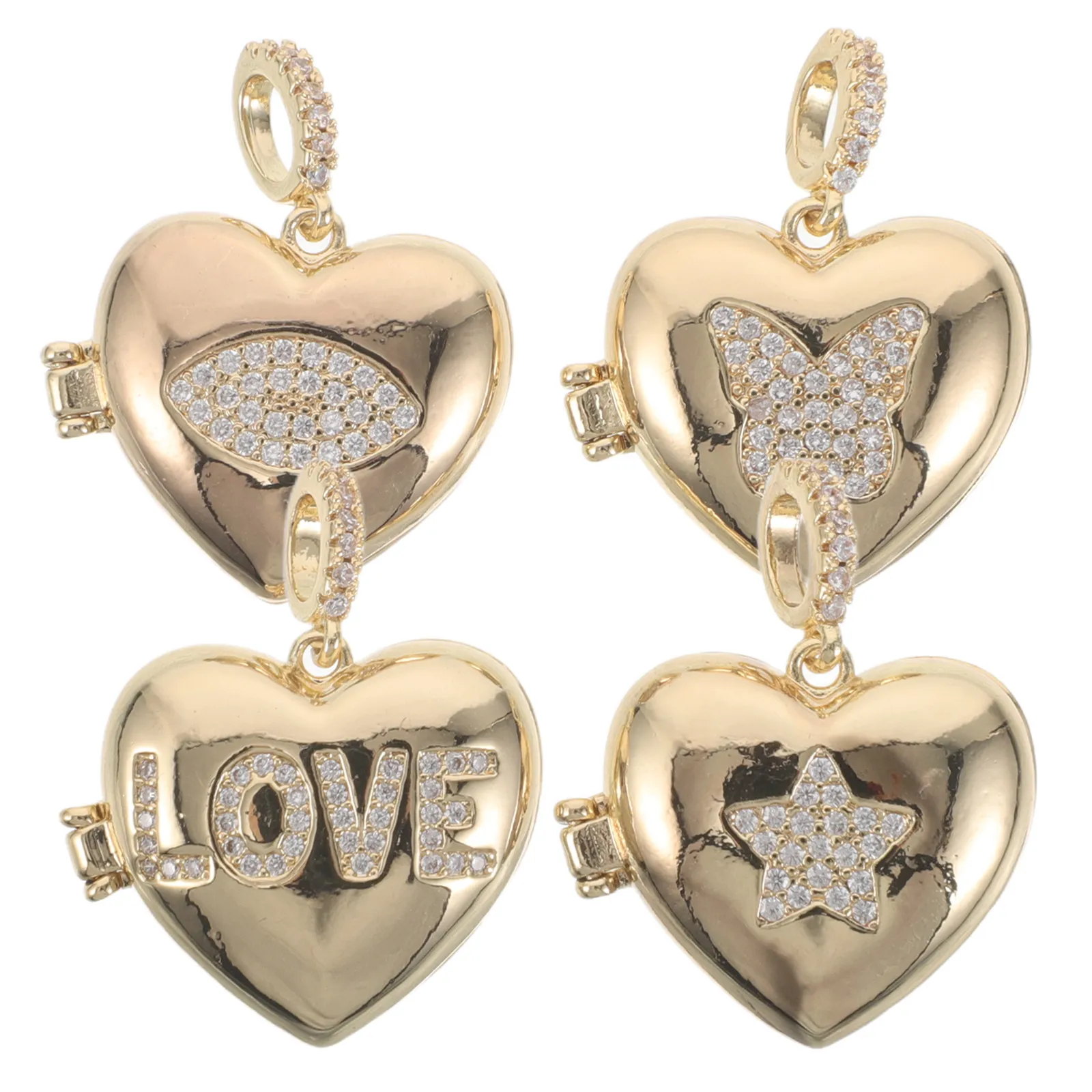 

Набор из 4-х подвесок-диффузоров для эфирных масел - Блестящие циркониевые ароматерапевтические украшения для женщин, для повседневной носки и путешествий