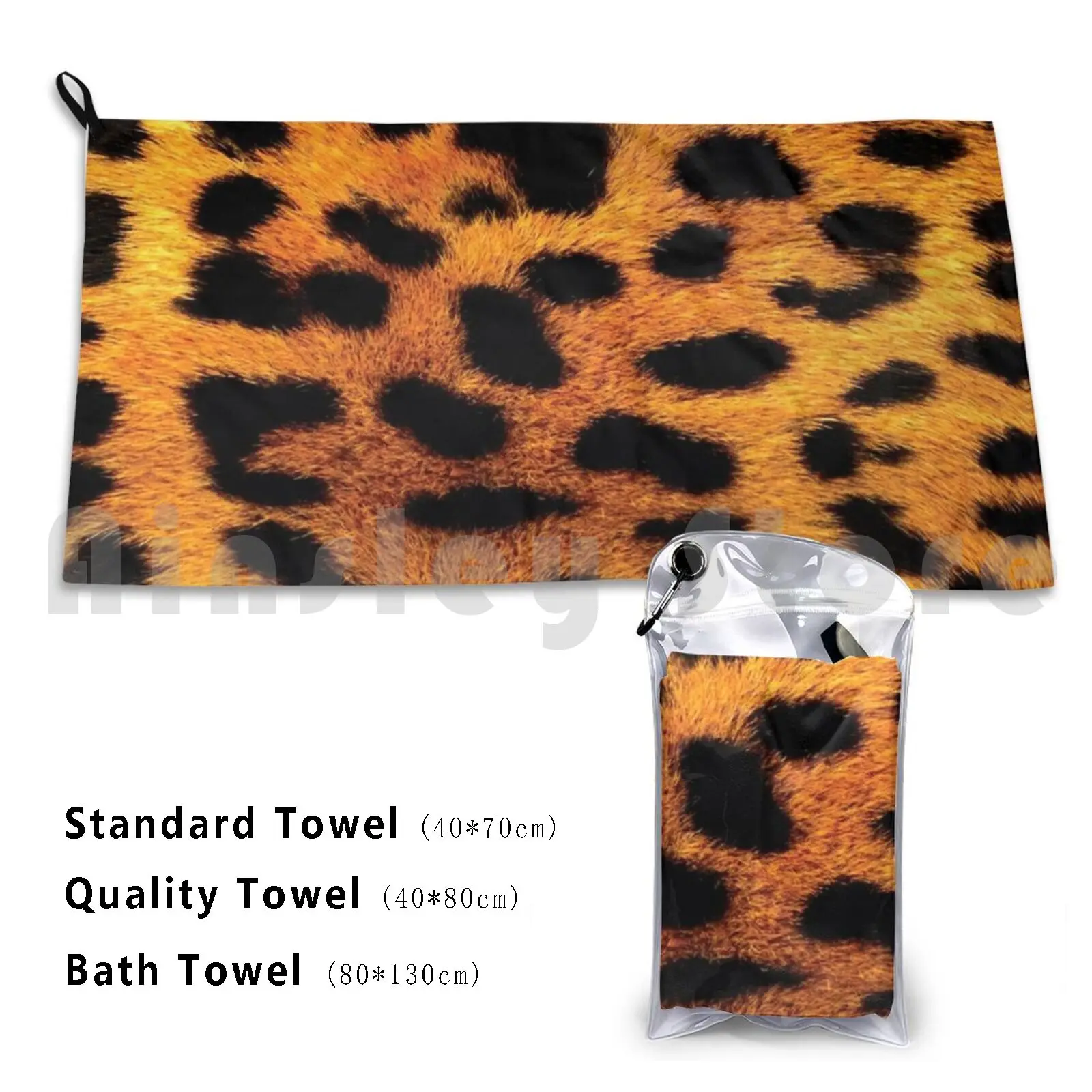 Leopard Print Design Cloth Face Custom Towel Bath Towel Quarantine Face Inhale Breath Oxygen Children