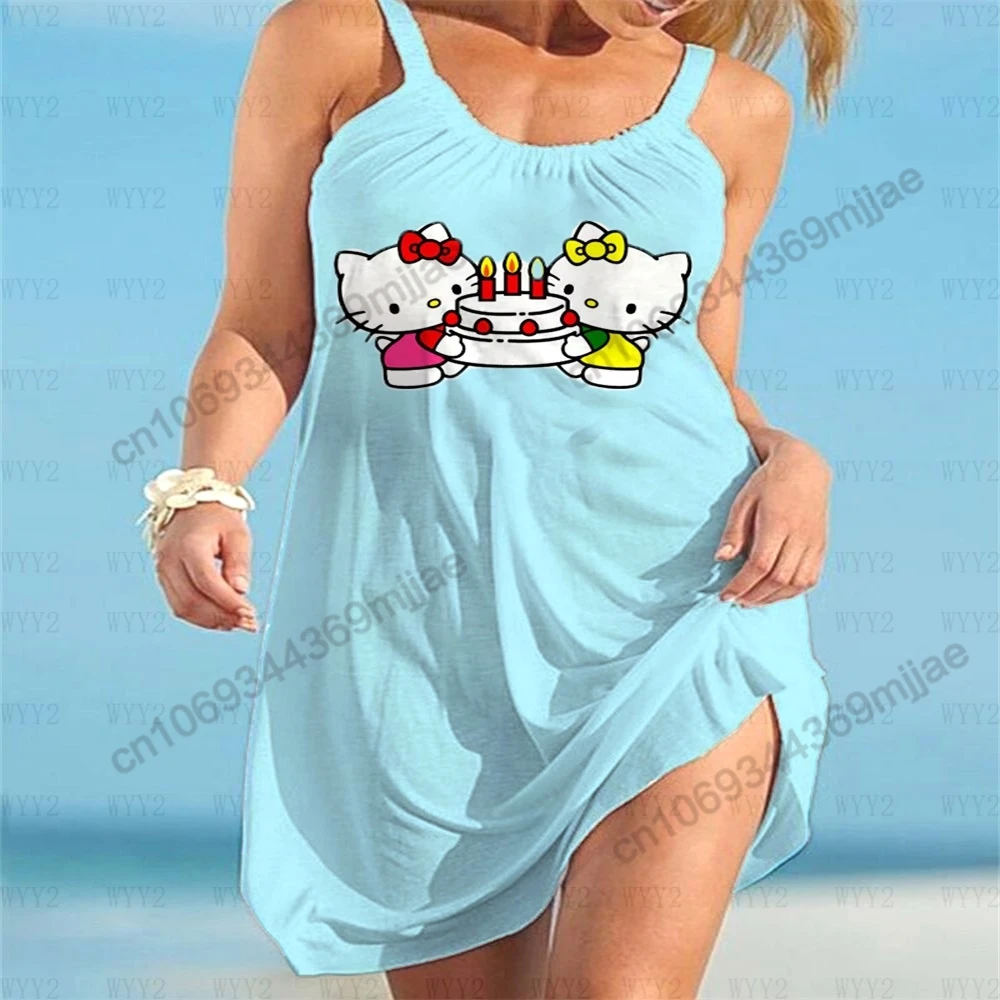 Ronde Hals Zomer Top Voor Vrouwen Hellokitty Zevity Strandjurken Womans Kleding Dames T-Shirt Vrouw Kleding Y 2K Tops 2023 Tees