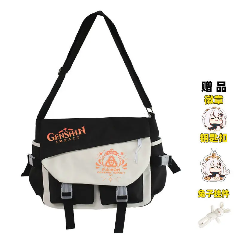 Genshin Impact Crossbody Xiangling Junior Boys And Girls High School Large Capacity Shoulder Bag College Students Casual A