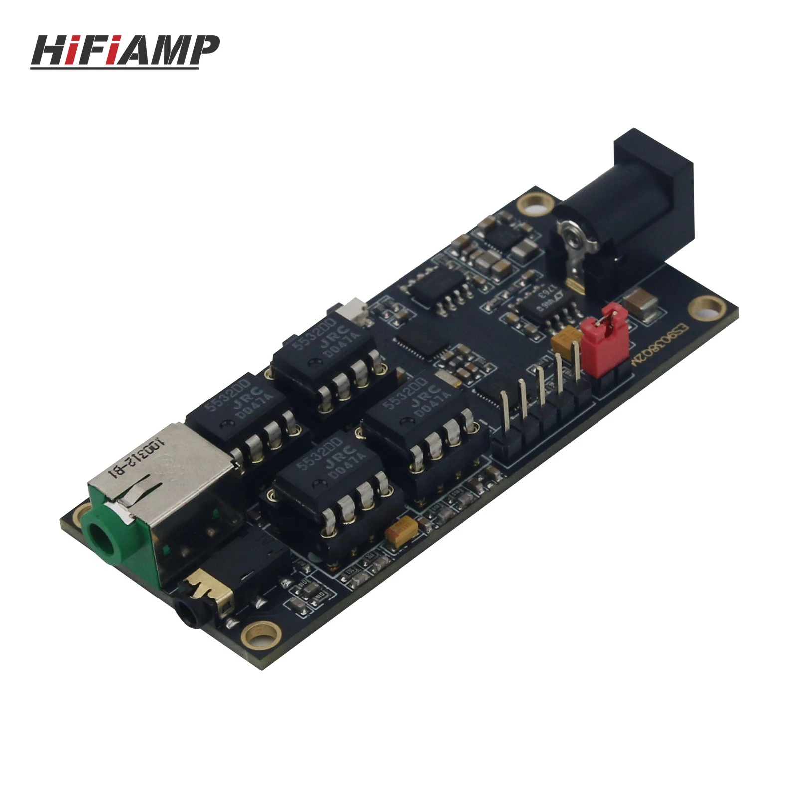 HiFiAMP Dual ES9038Q2M Decoder Board I2S Input Asynchronous USB Module Dual 5532 Op Amp DAC Module