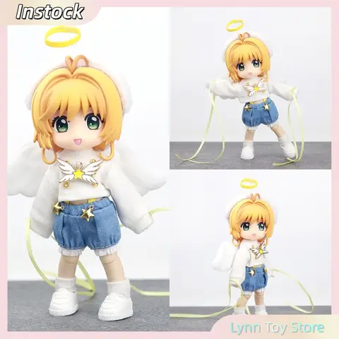 Cardcaptor Sakura Anime Figure Ob11 10cm 1/12 Joint Doll Kinomoto Sakura  Action Figurine Collection Model Toy Xmas Gift