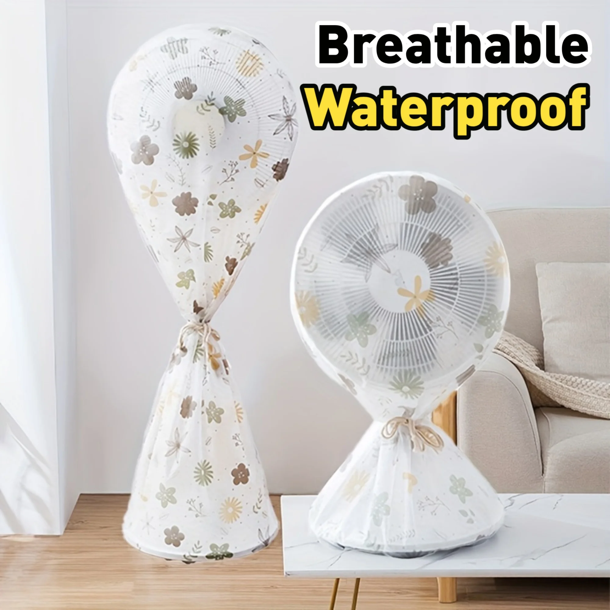 Floor Fan Cover Washable Waterproof Dustproof Standing Round Electric Fan Protective Cover Household Universal Storage Cover